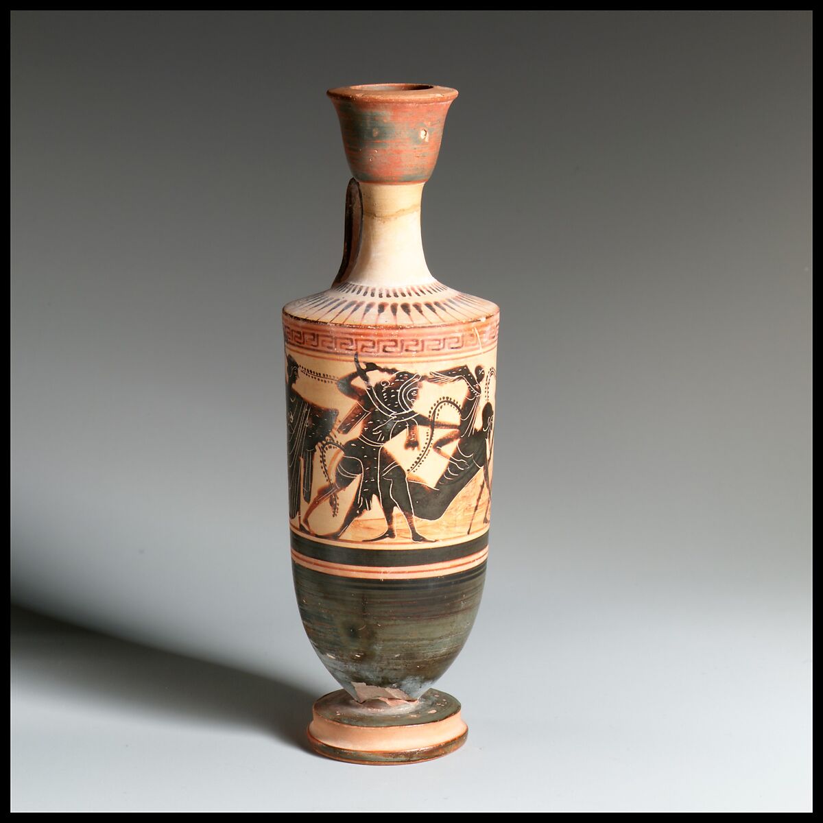 Lekythos, Attributed to the Haimon Painter, Terracotta, Greek, Attic 