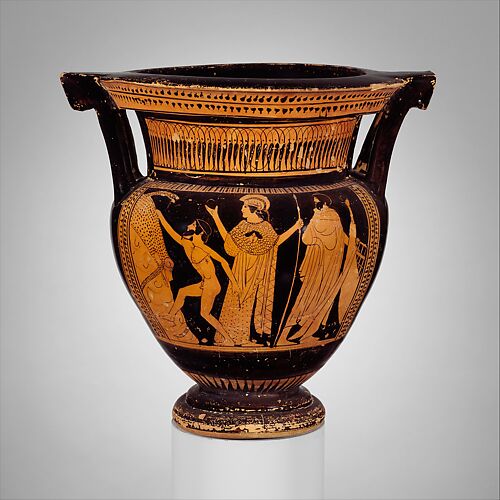 Terracotta column-krater (bowl for mixing wine and water)