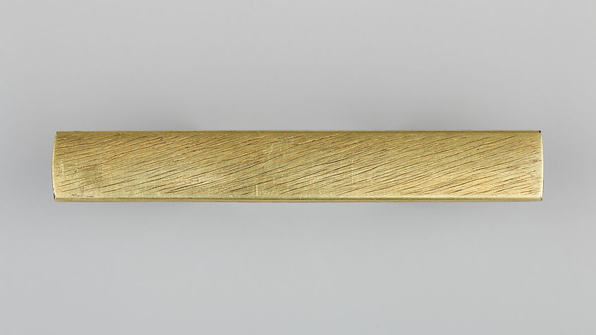 Knife Handle (Kozuka), Copper-gold alloy (shakudō), gold, silver, Japanese