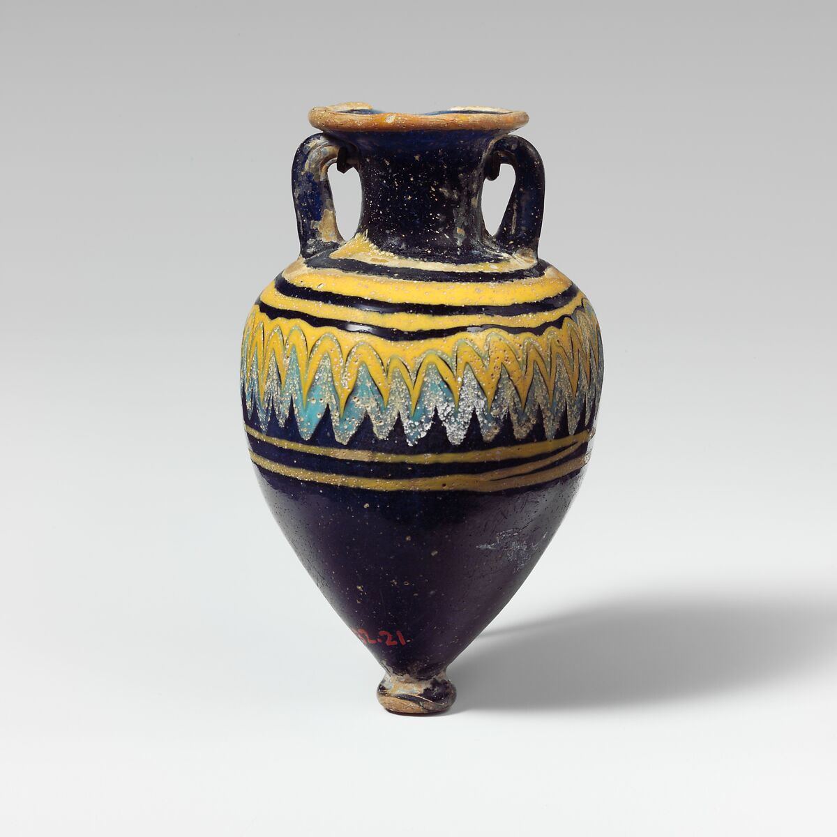 Glass amphoriskos (perfume bottle), Glass, Greek, Eastern Mediterranean 