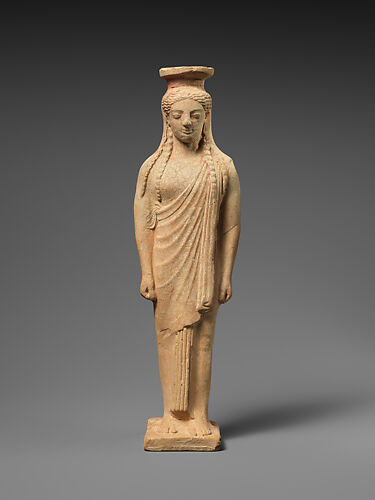 Terracotta alabastron (perfume vase) in the form of a woman