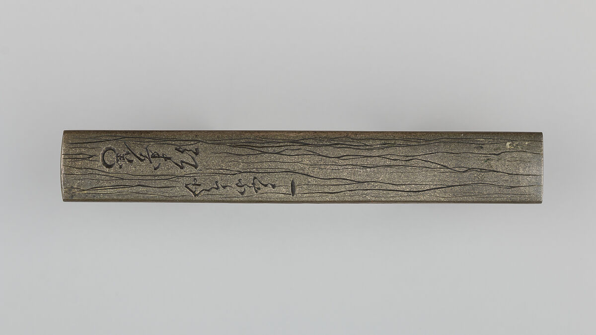 Knife Handle (Kozuka), Ichijosai Hironaga (Hirotoshi) (Japanese, died ca. 1800–25), Copper-silver alloy (shibuichi), gold, silver, copper, copper-gold alloy (shakudō), Japanese