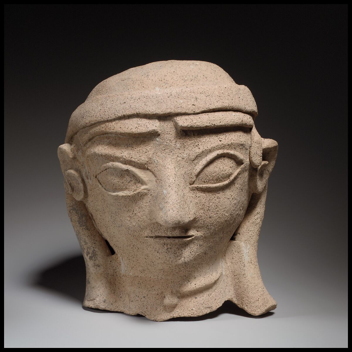 Terracotta head of a woman, Terracotta, Cypriot 