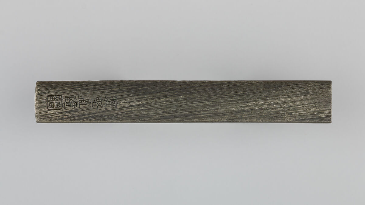 Knife Handle (Kozuka), Hamano Naoyuki (Japanese, 1754–1795), Copper-silver alloy (shibuichi), gold, Japanese