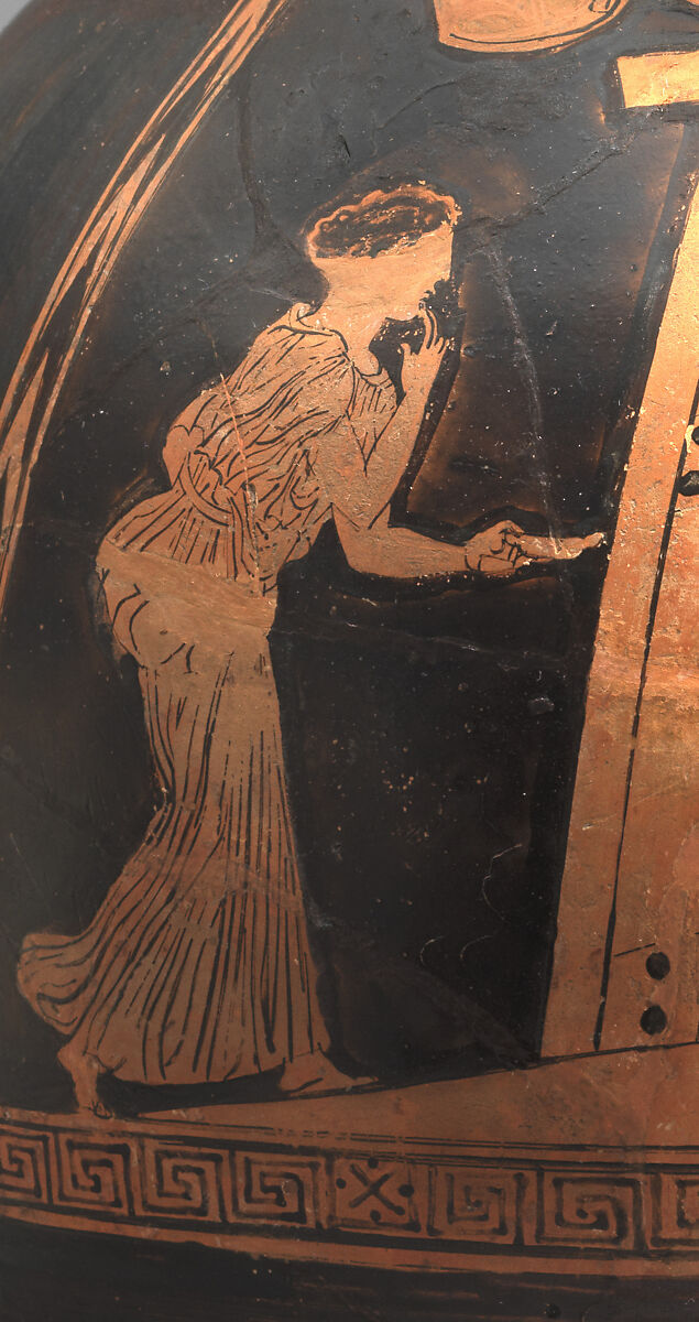 Terracotta oinochoe: chous (jug), Terracotta, Greek, Attic