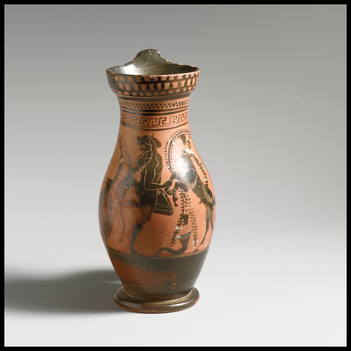 Oinochoe, Attributed to the Athena Painter, Terracotta, Greek, Attic