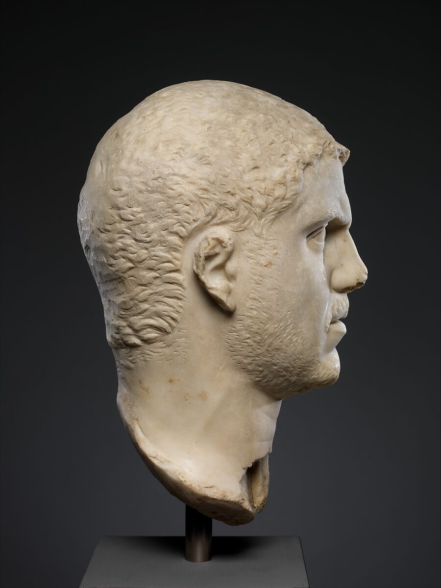 Мраморный портрет императора Каракаллы, мрамор, римлянин 