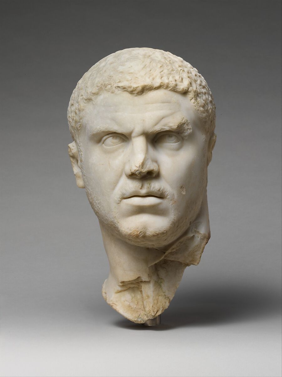Marble portrait of the emperor Caracalla, Marble, Roman