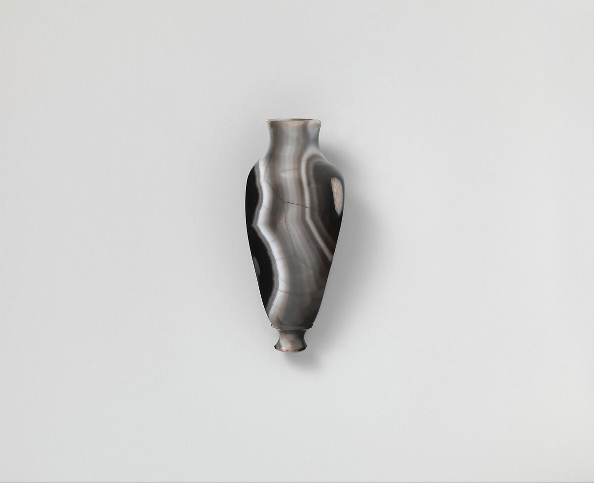 Miniature agate alabastron (perfume vase), Agate, Roman