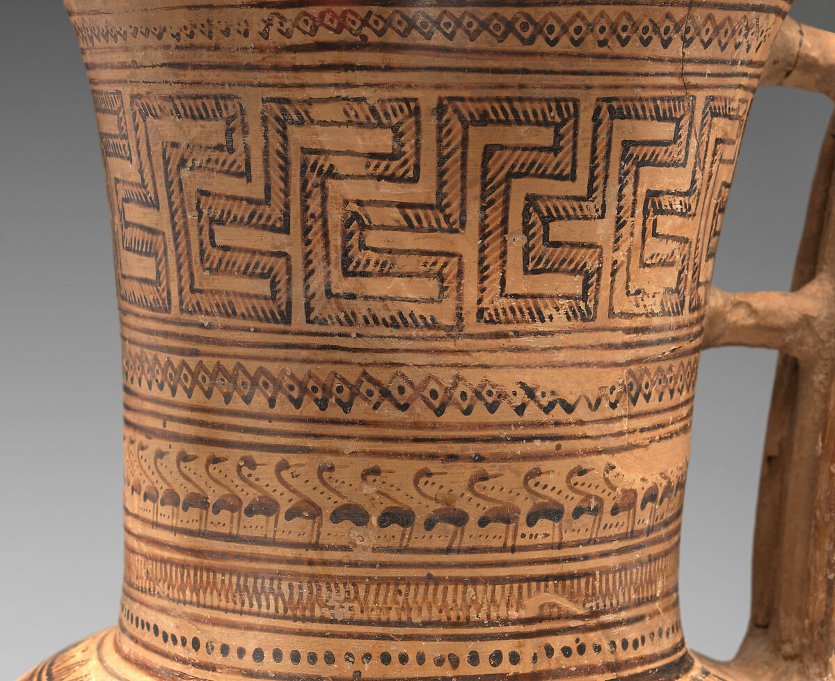 Terracotta pitcher, Terracotta, Greek, Attic