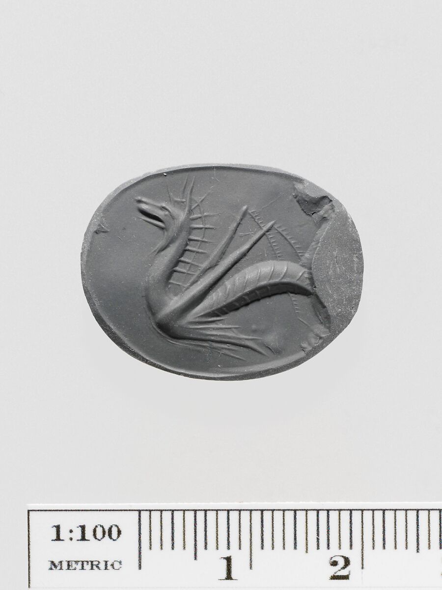 Chalcedony scaraboid seal, Chalcedony, Greek
