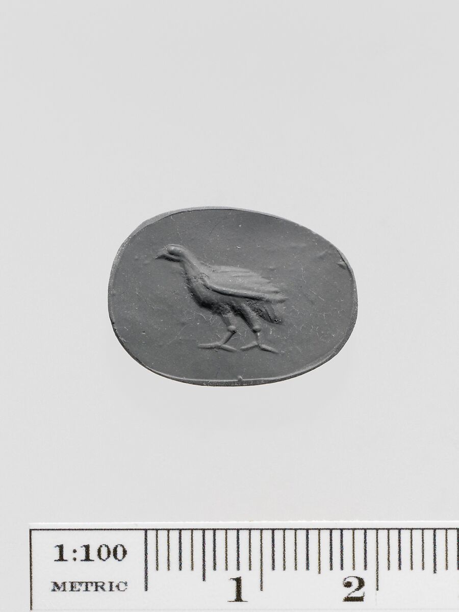 Rock crystal scaraboid seal, Rock crystal, Greek
