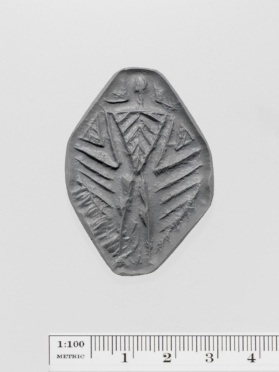 Steatite octagonal seal, Steatite, gray, Greek