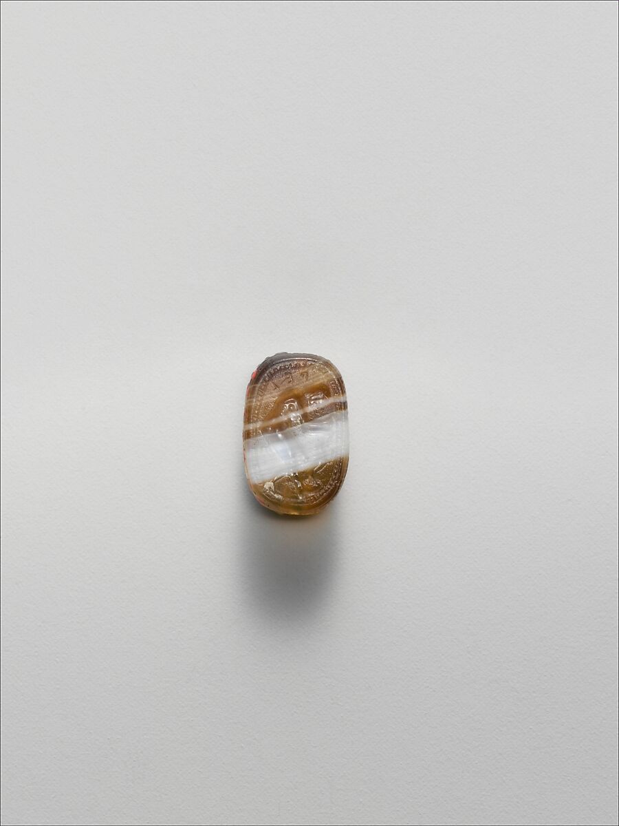 Banded agate scarab, Agate, Etruscan 