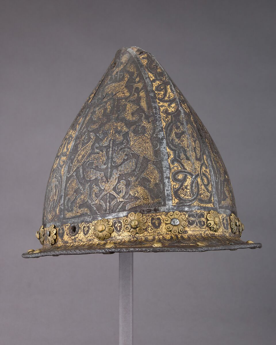 Cabasset, Steel, gold, brass, Italian