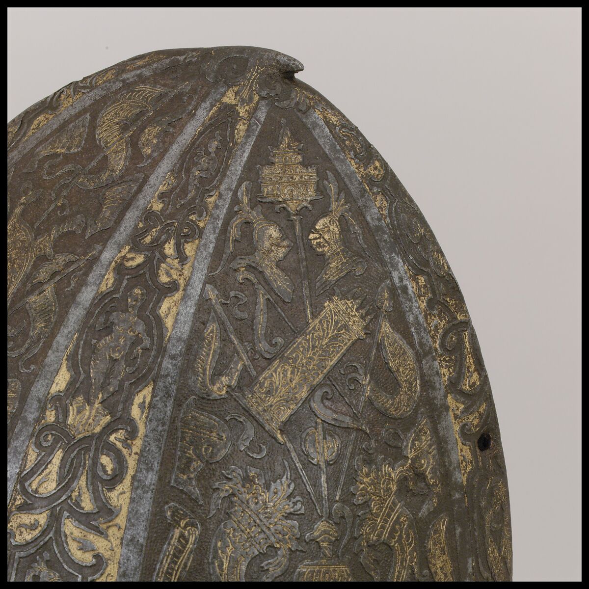 Cabasset, Steel, gold, brass, Italian