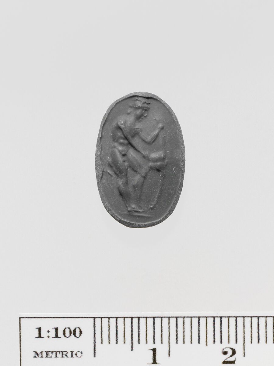 Banded agate ring stone, Agate, Etruscan