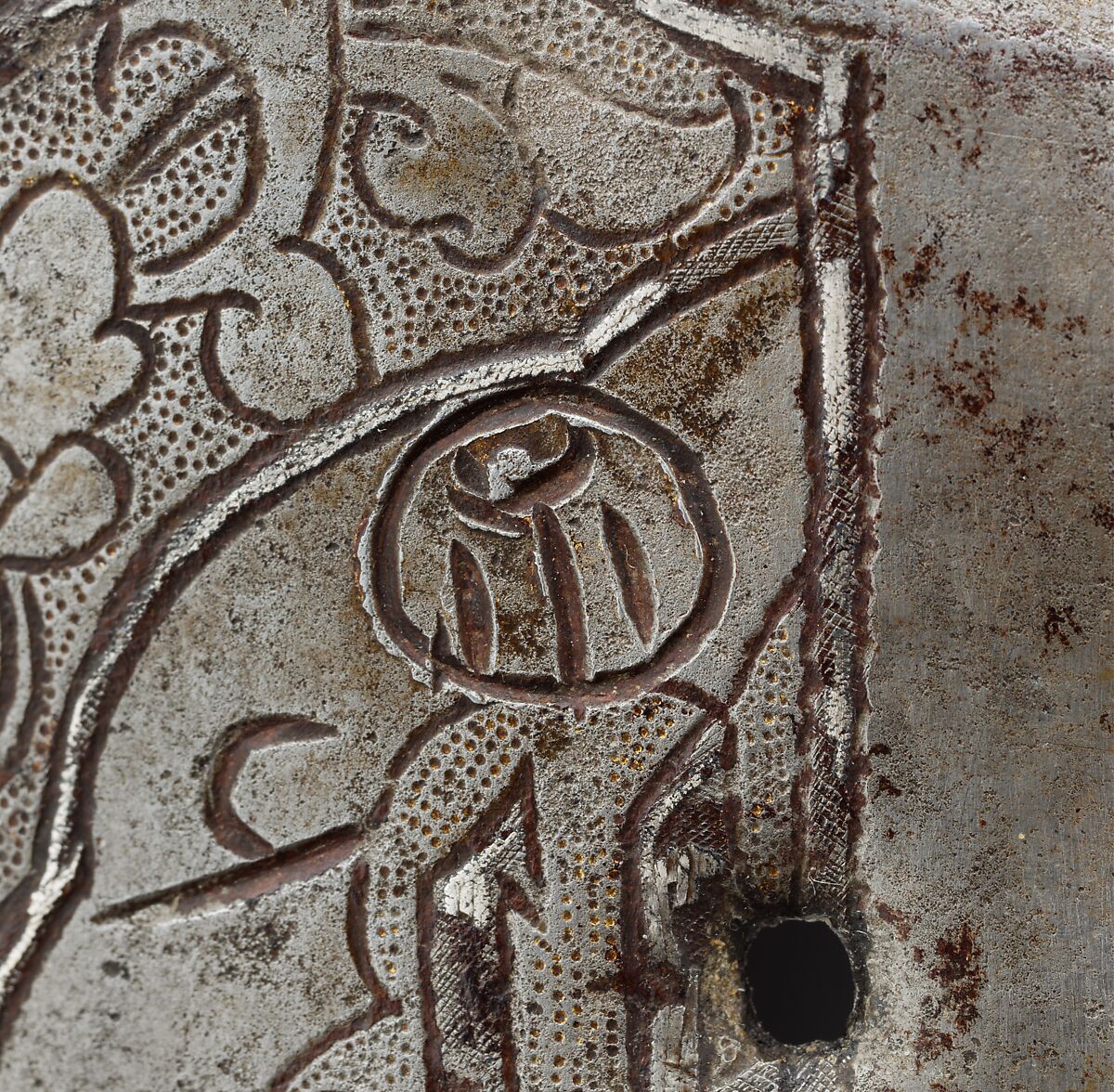 Turban Helmet, Steel, gold, silver, Iranian