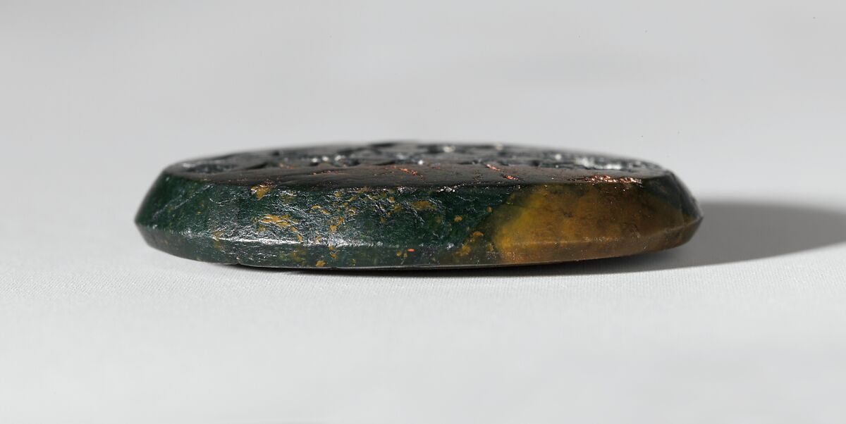 Jasper intaglio: Harpocrates seated on a lotus, Jasper, Roman