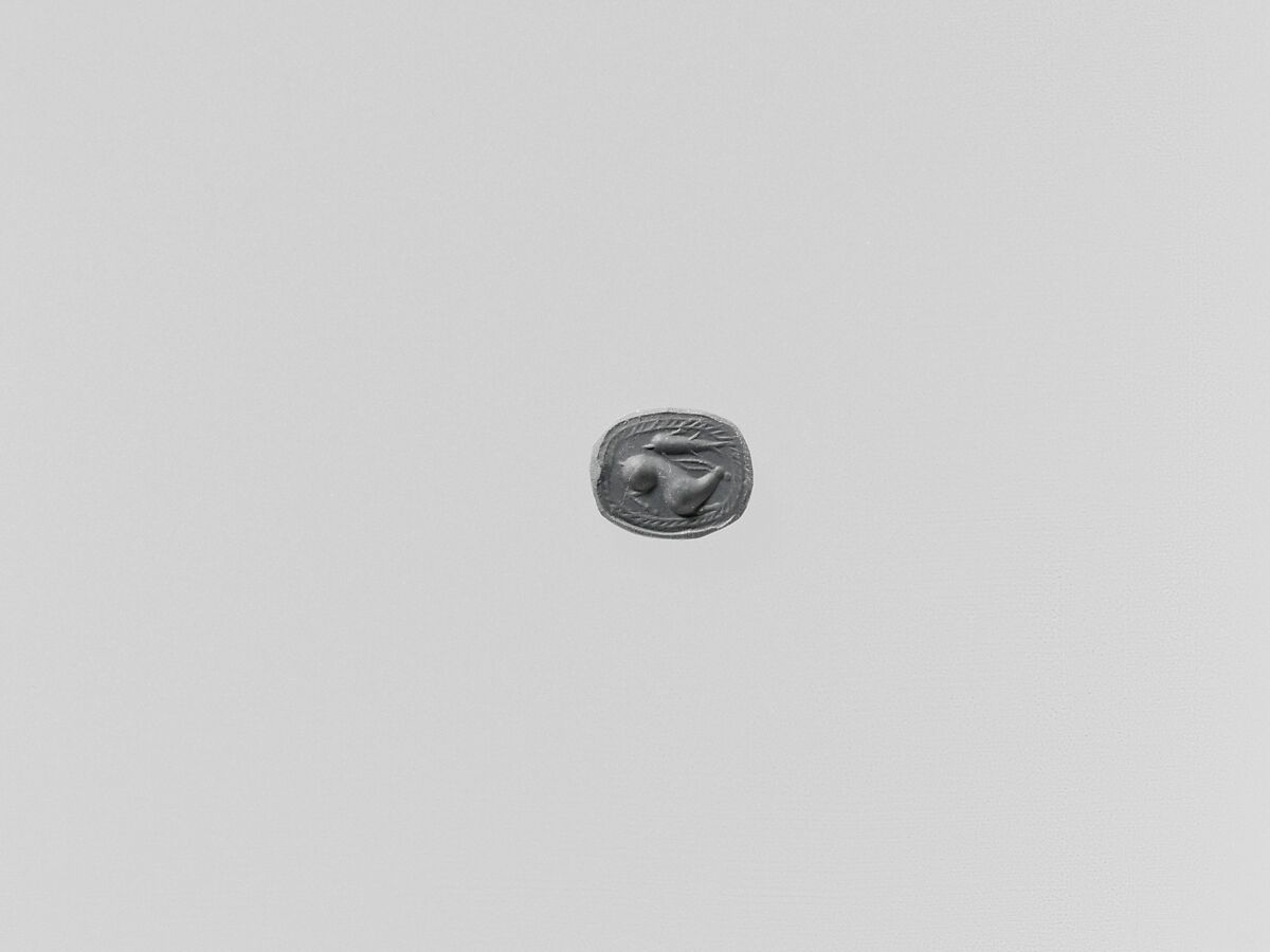 Banded chalcedony scarab, Chalcedony, banded, Etruscan