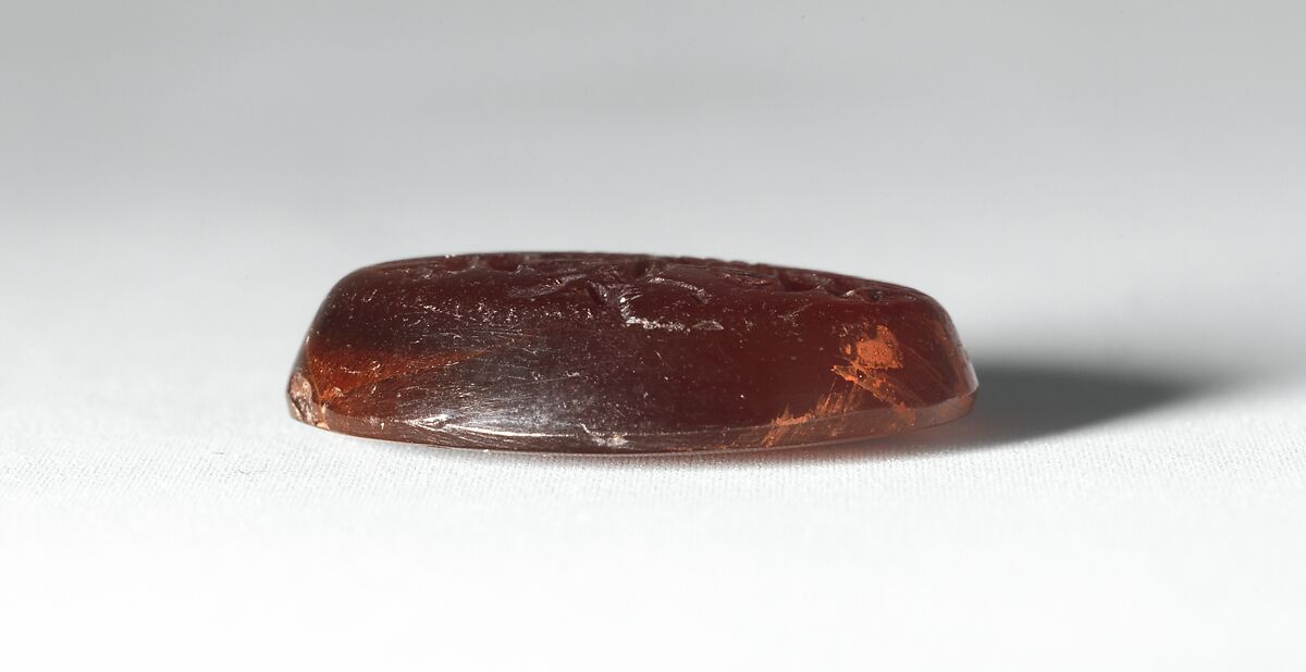 Carnelian intaglio: Sol in a quadriga (four-horse chariot), Carnelian, Roman