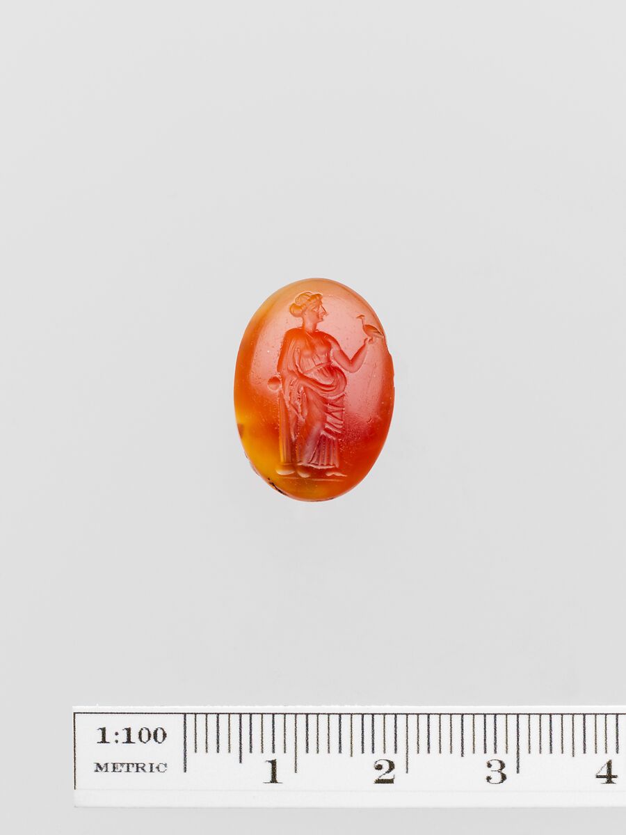 Carnelian oval, Carnelian, Greek 