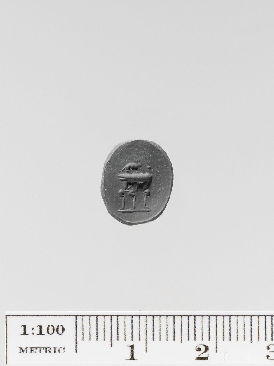 Black jasper ring stone, Jasper, black, Roman