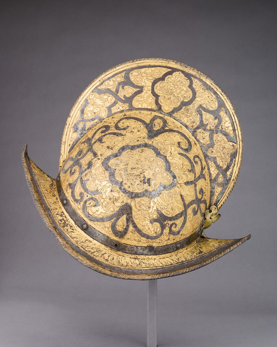 Morion, Steel, gold, brass, Italian