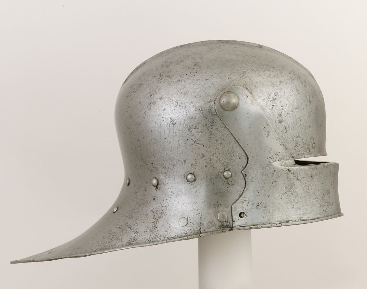 Sallet, Steel, leather, German, Nuremberg 