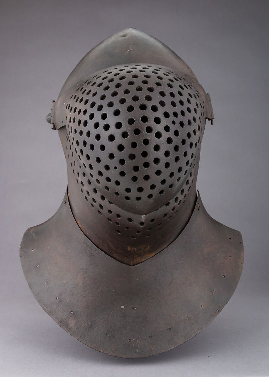 Visored Bascinet, Steel, probably German or French