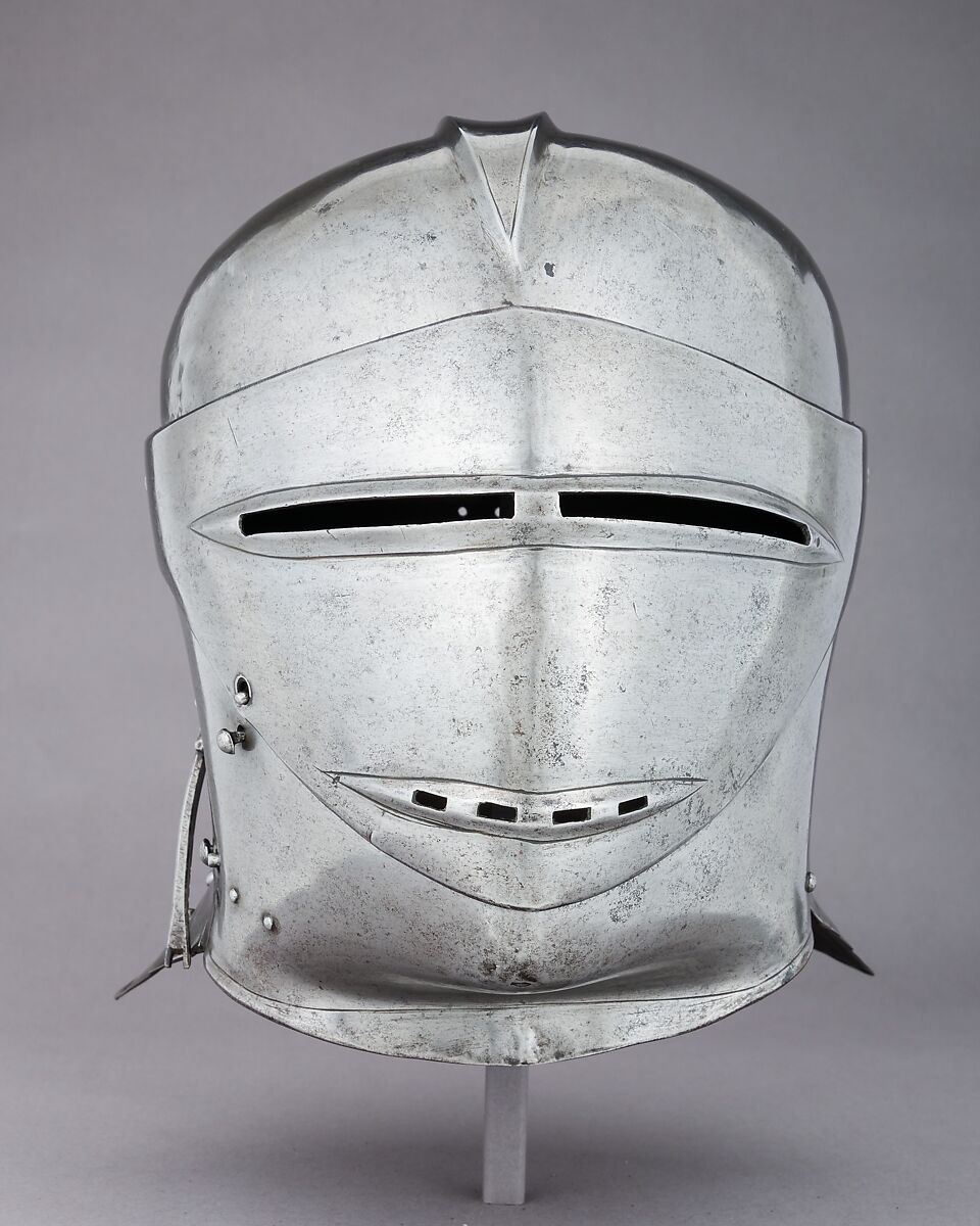 Close Helmet, Steel, leather, textile, German
