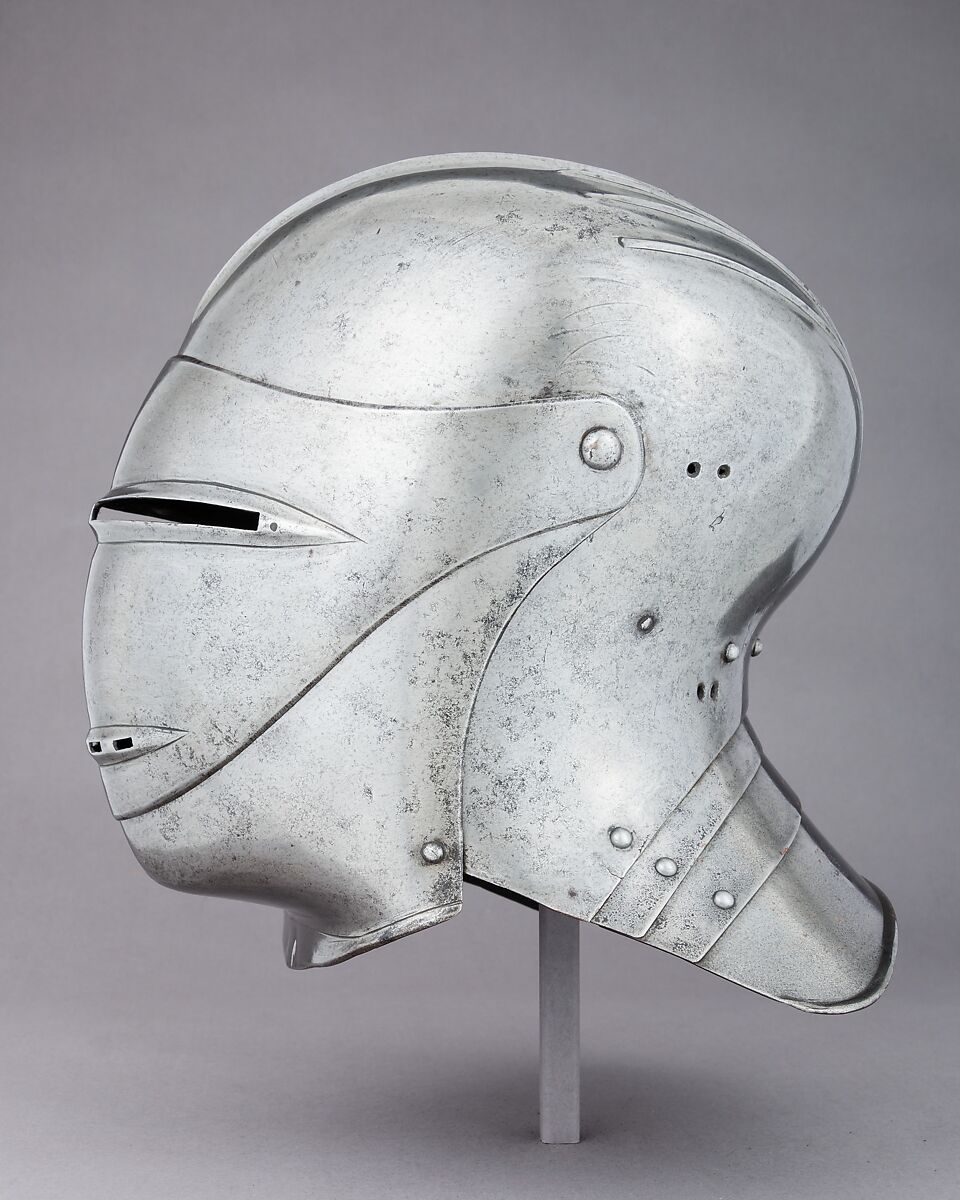 Close Helmet, Steel, leather, textile, German