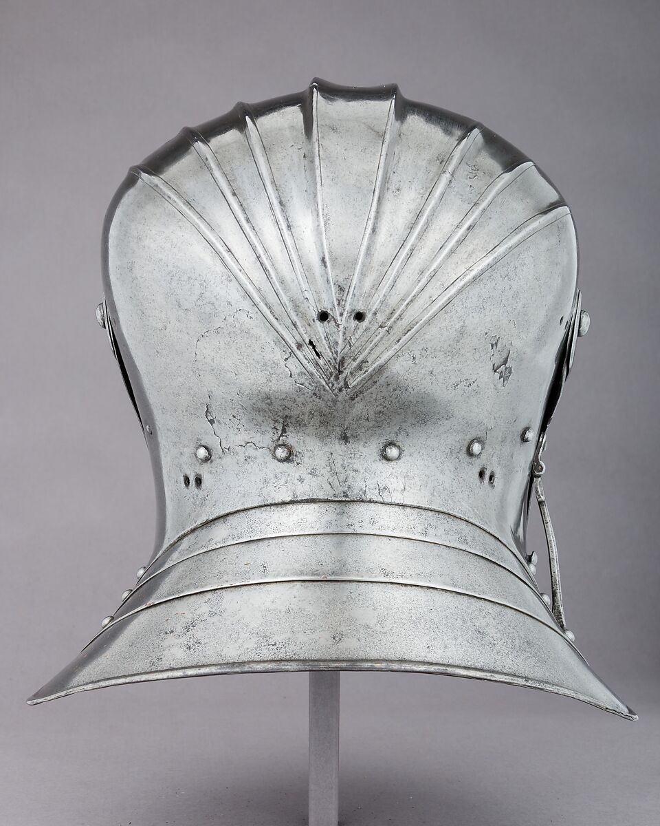 Close Helmet, Steel, leather, textile, German
