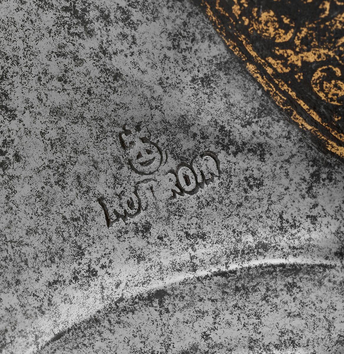 Shaffron (Horse's Head Defense) of Henry II of France, When Dauphin, Attributed to Romain des Ursins (Italian, Milan, recorded in Lyon 1493–95), Steel, gold, brass, Franco-Italian