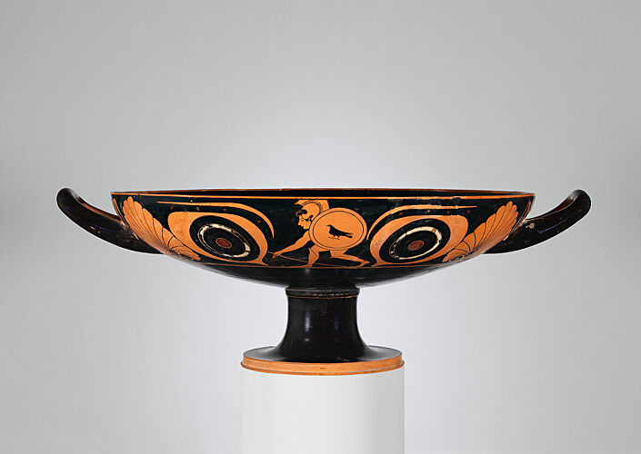 Terracotta kylix: eye-cup (drinking cup)