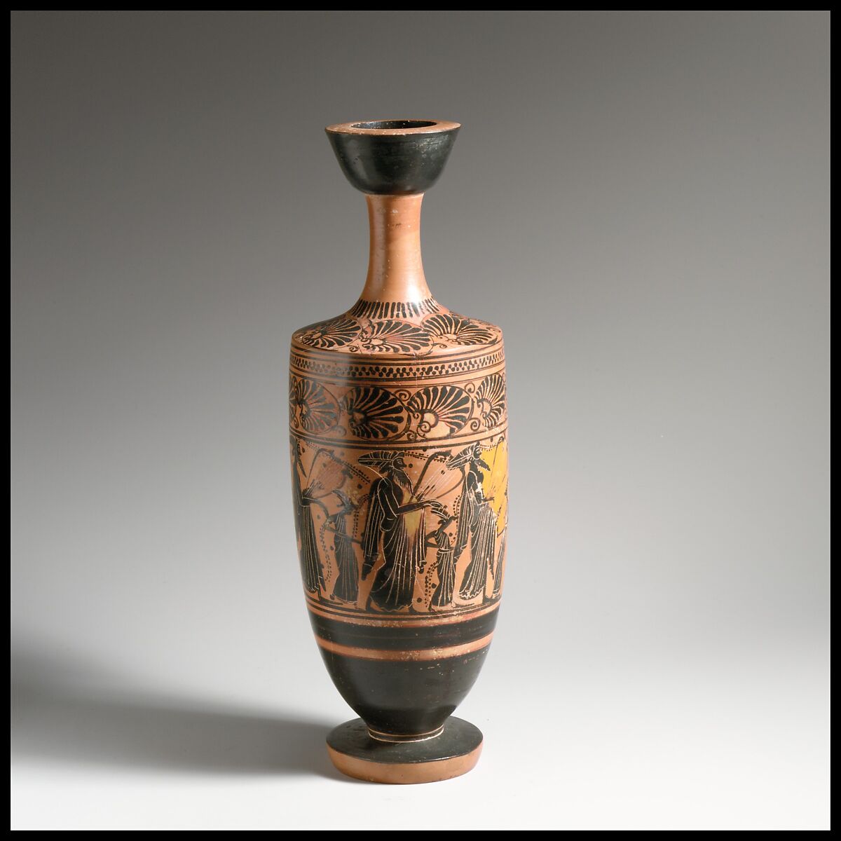 Lekythos, Attributed to the Haimon Painter, Terracotta, Greek, Attic