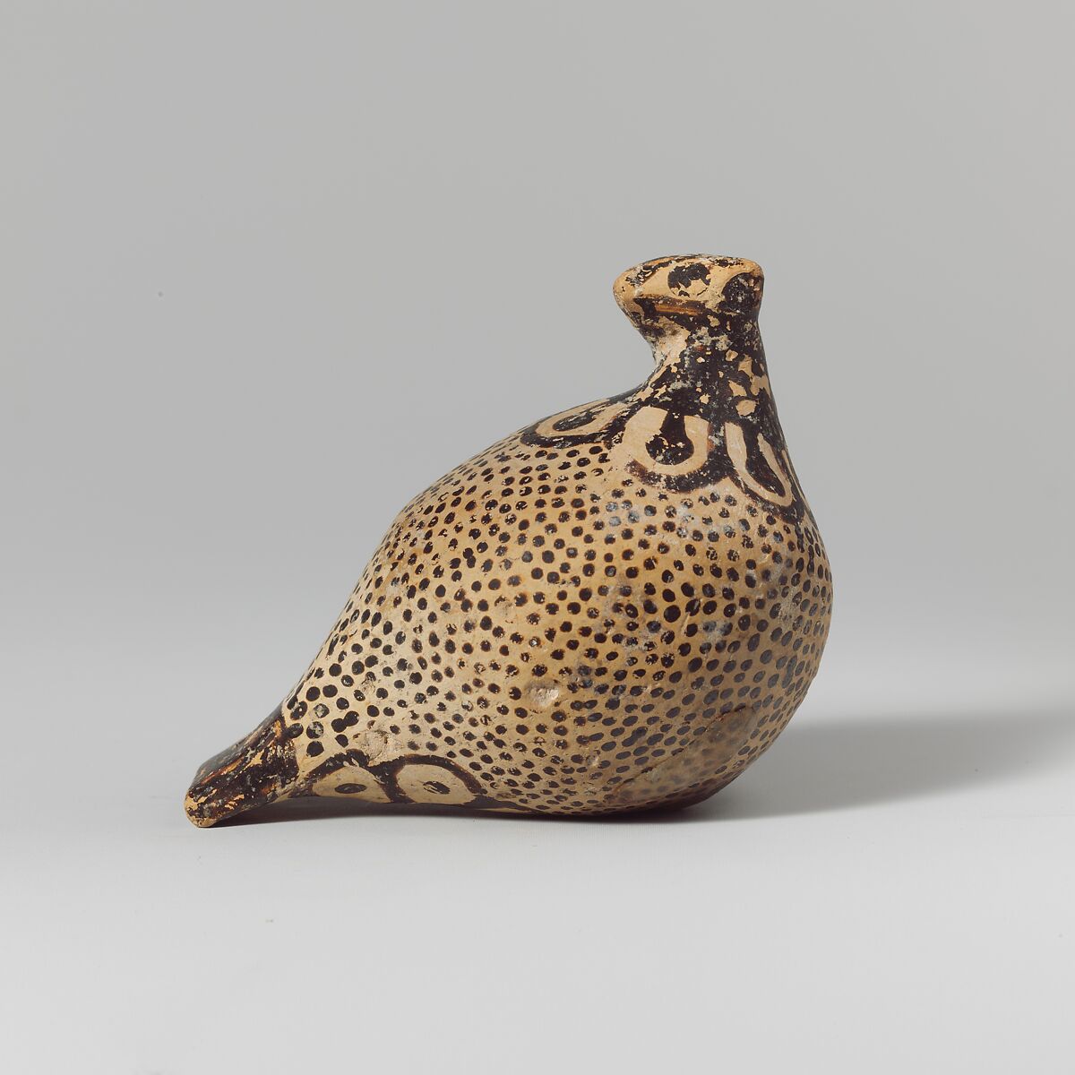 Terracotta vase in the form of a bird, Terracotta, Greek, Corinthian 