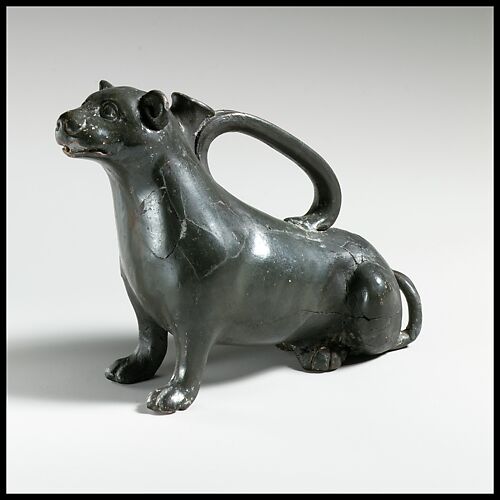 Terracotta askos in the form of a weasel