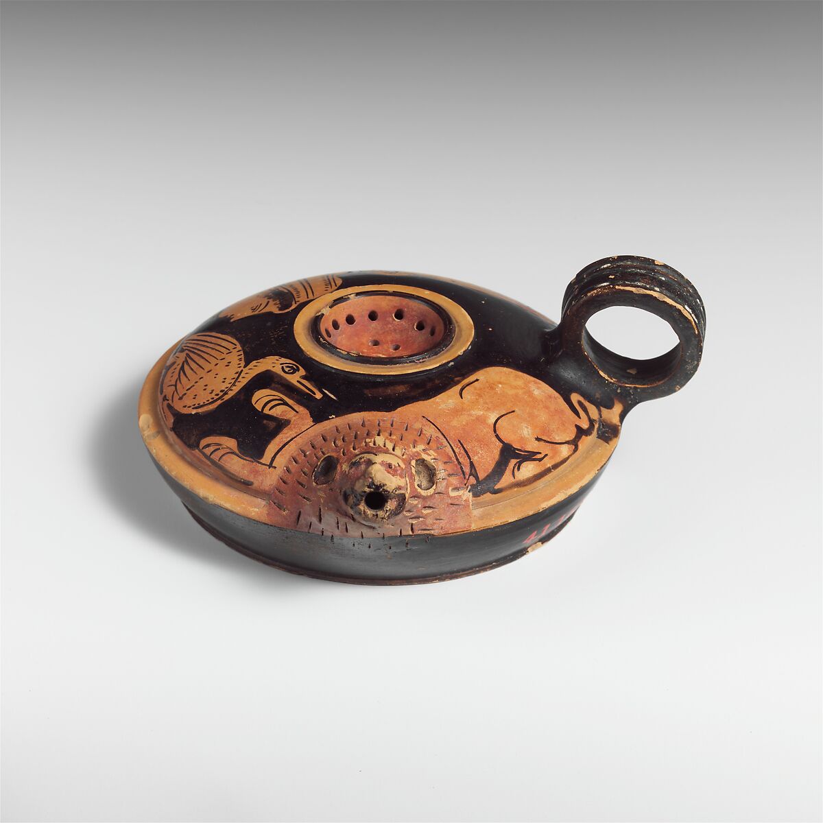 Terracotta strainer, Terracotta, Greek, Attic 