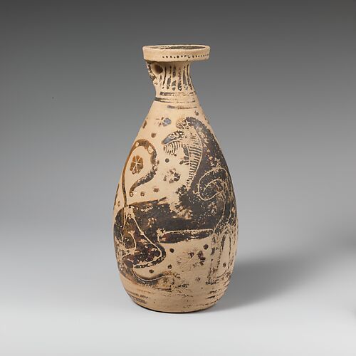 Terracotta alabastron (perfume vase)