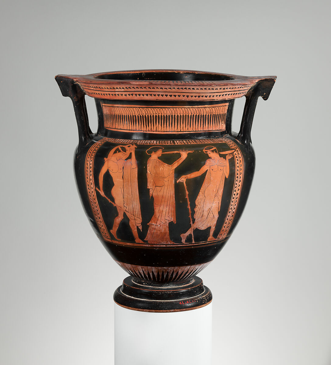 Column-krater, Attributed to the Leningrad Painter, Terracotta, Greek, Attic