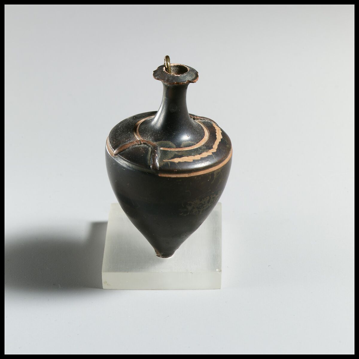 Terracotta amphoriskos (flask), Terracotta, Greek, Attic ? 