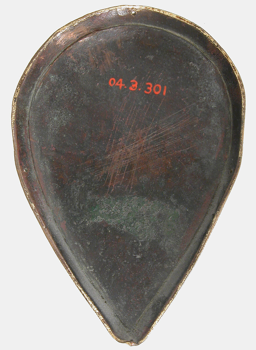 Messenger Badge, Copper, gold, enamel, Italian or Spanish