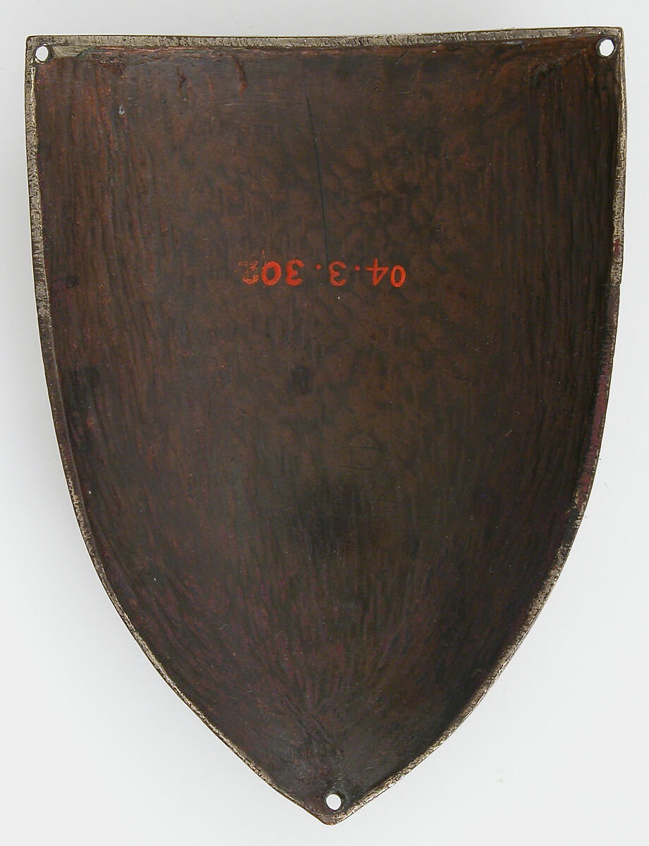 Messenger Badge, Copper alloy, silver, enamel, South German