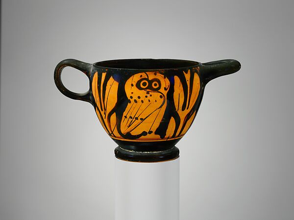 Terracotta skyphos (deep drinking cup)