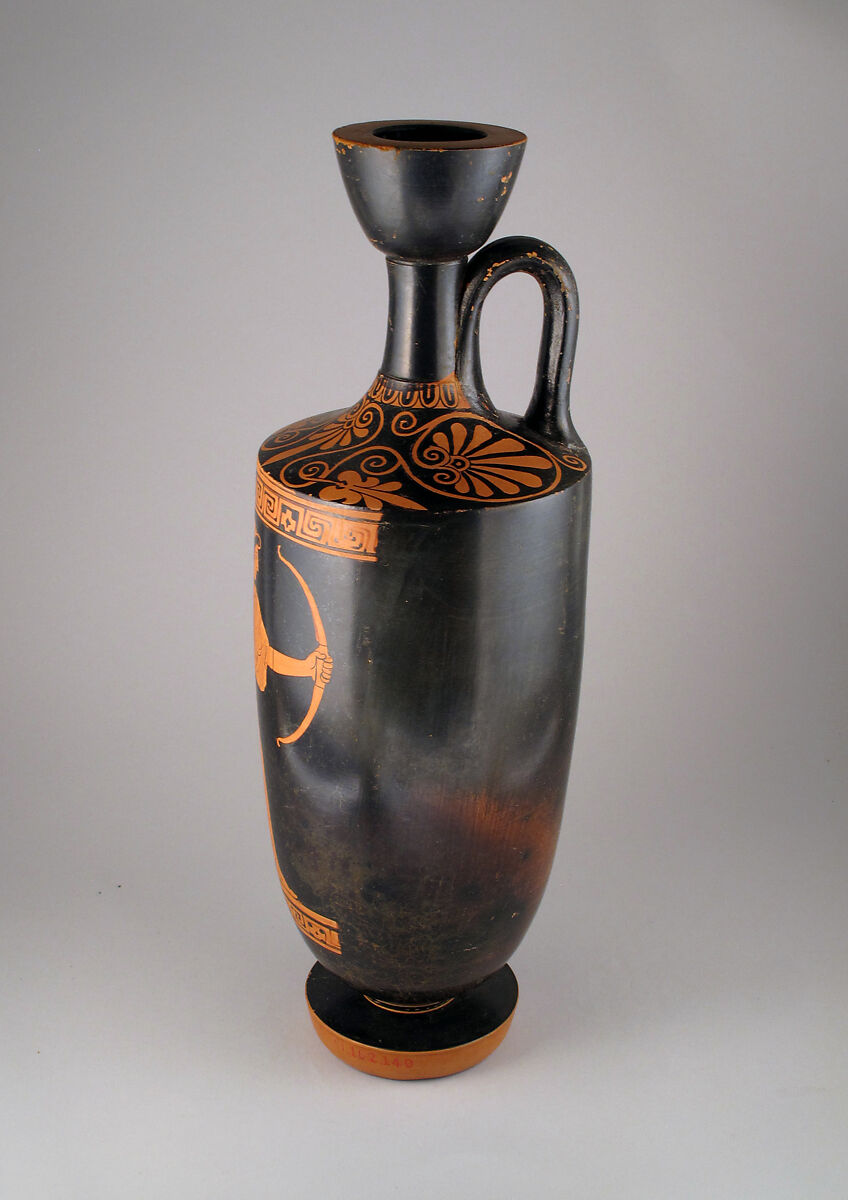 Lekythos, Attributed to the Carlsruhe Painter, Terracotta, Greek, Attic