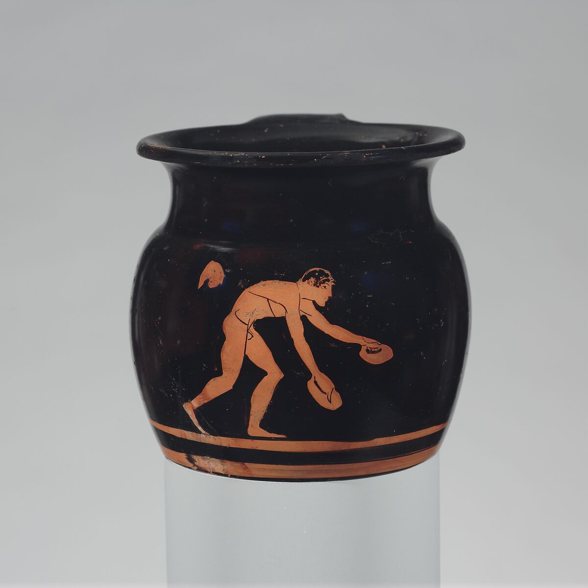 Terracotta mug, Attributed to the Group of Philadelphia 2272, Terracotta, Greek, Attic 
