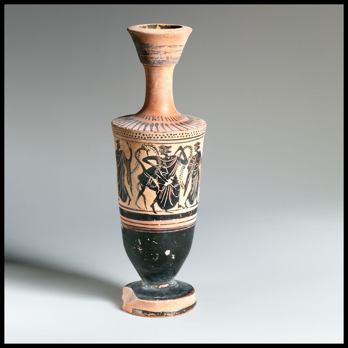 Lekythos, Attributed to the Haimon Painter, Terracotta, Greek, Attic 