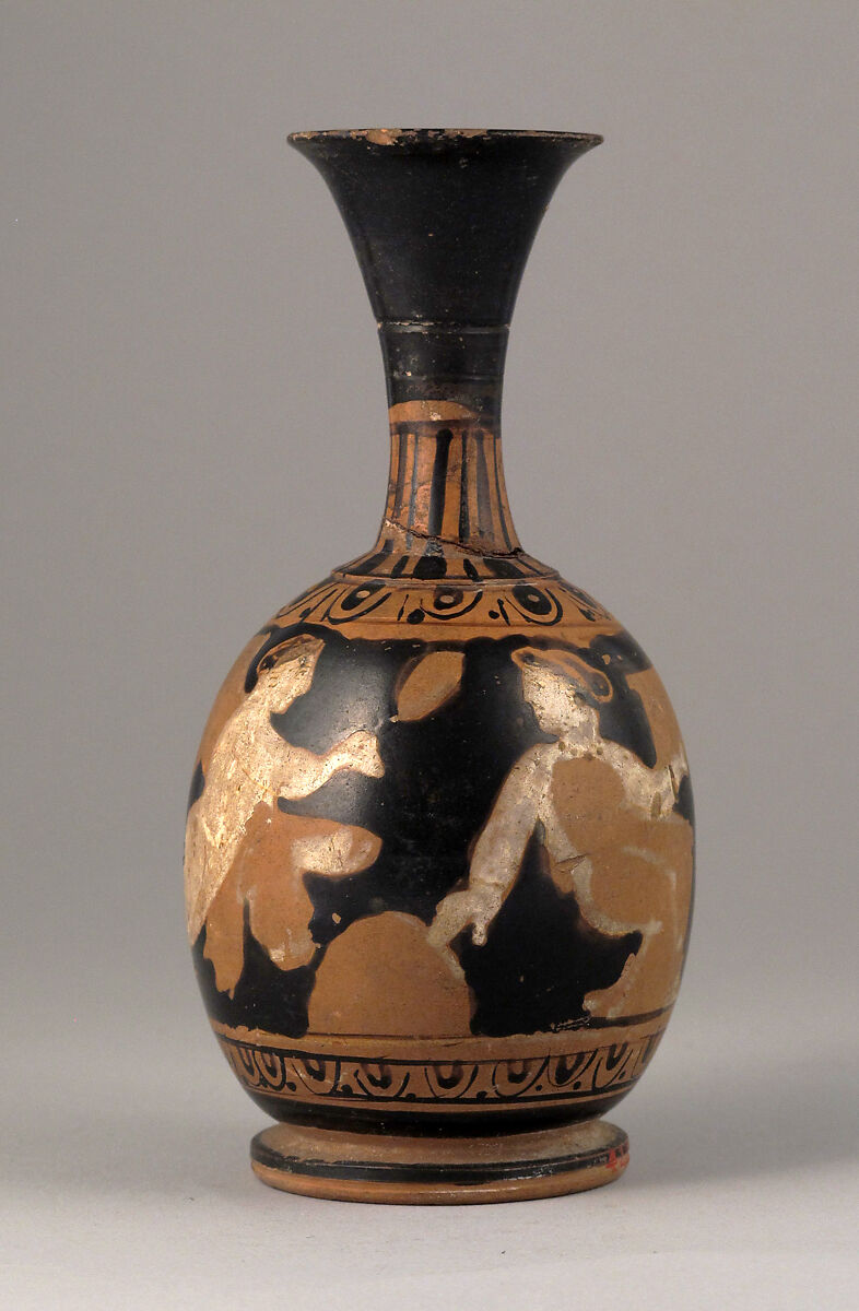 Squat lekythos, Terracotta, Greek, Attic
