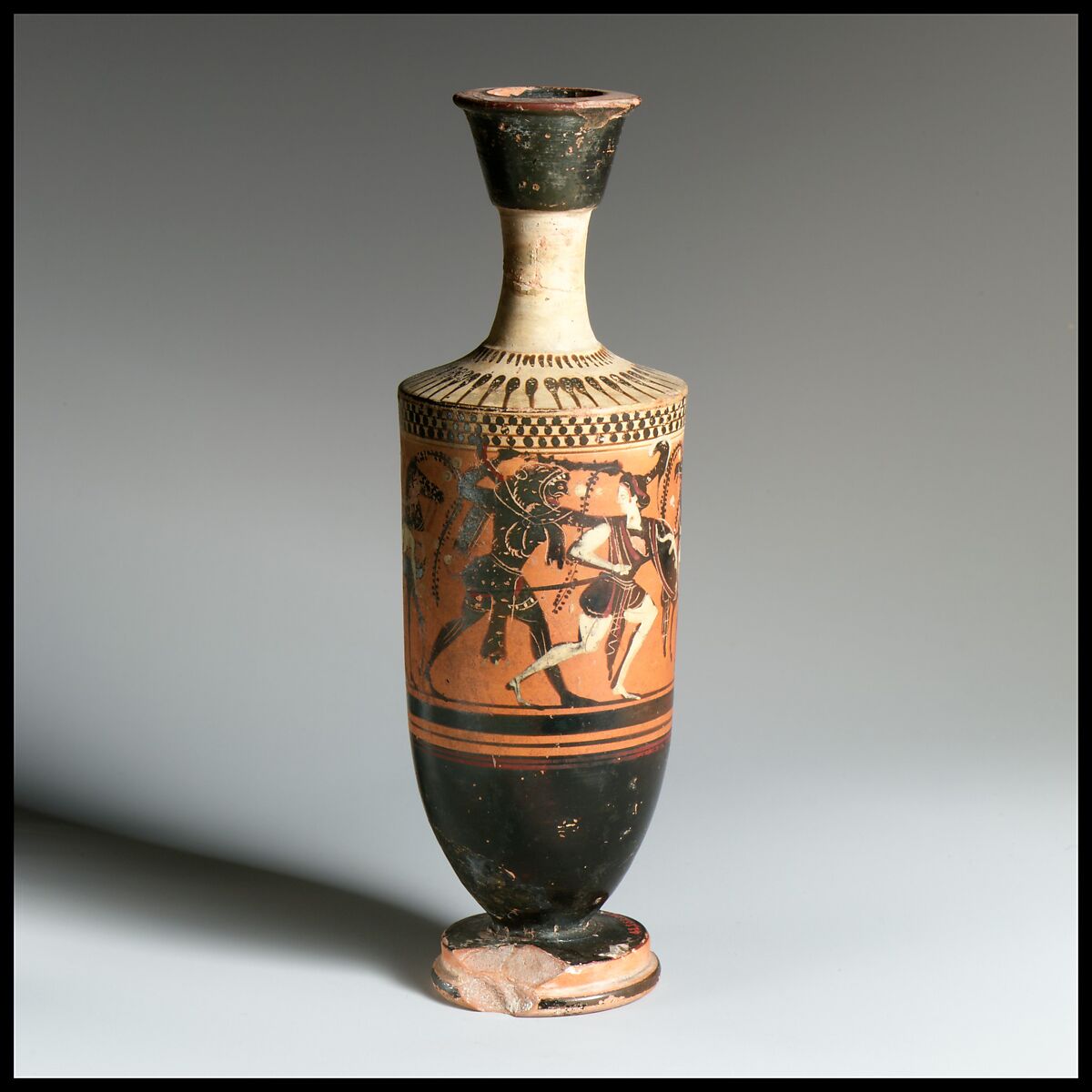 Lekythos, Attributed to the Haimon Painter, Terracotta, Greek, Attic 